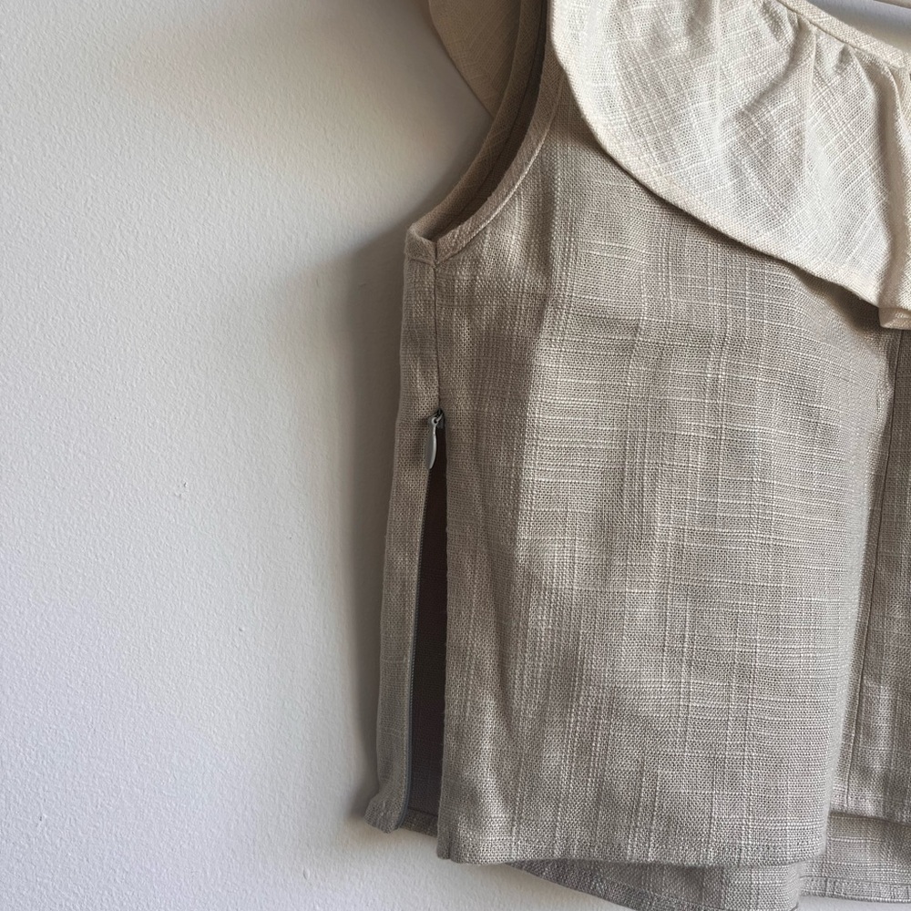 Staud Cropped Linen Top - Picture 5 of 5